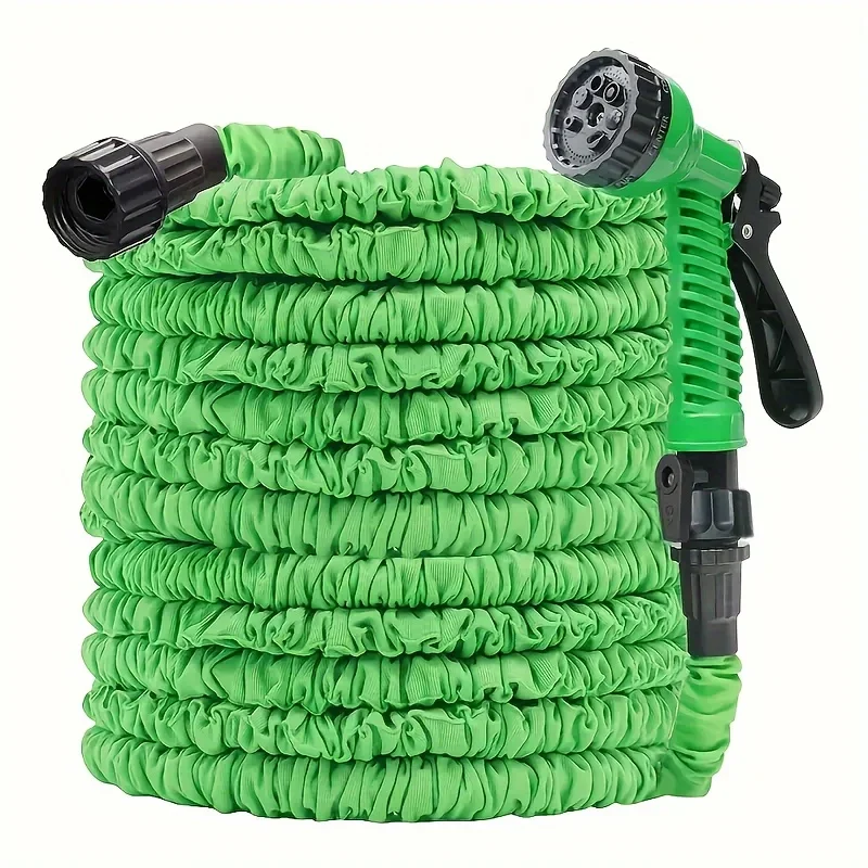 Water Gun All-In-One Garden Hose With 7 Spray Modes - Extendable, No Battery Needed