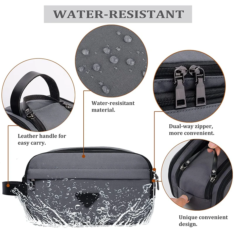 Travel Business Toiletry Bag Waterproof Shaving Dopp Kit for Men Women Shower Bathroom Makeup Cosmetic Organizer Handbag