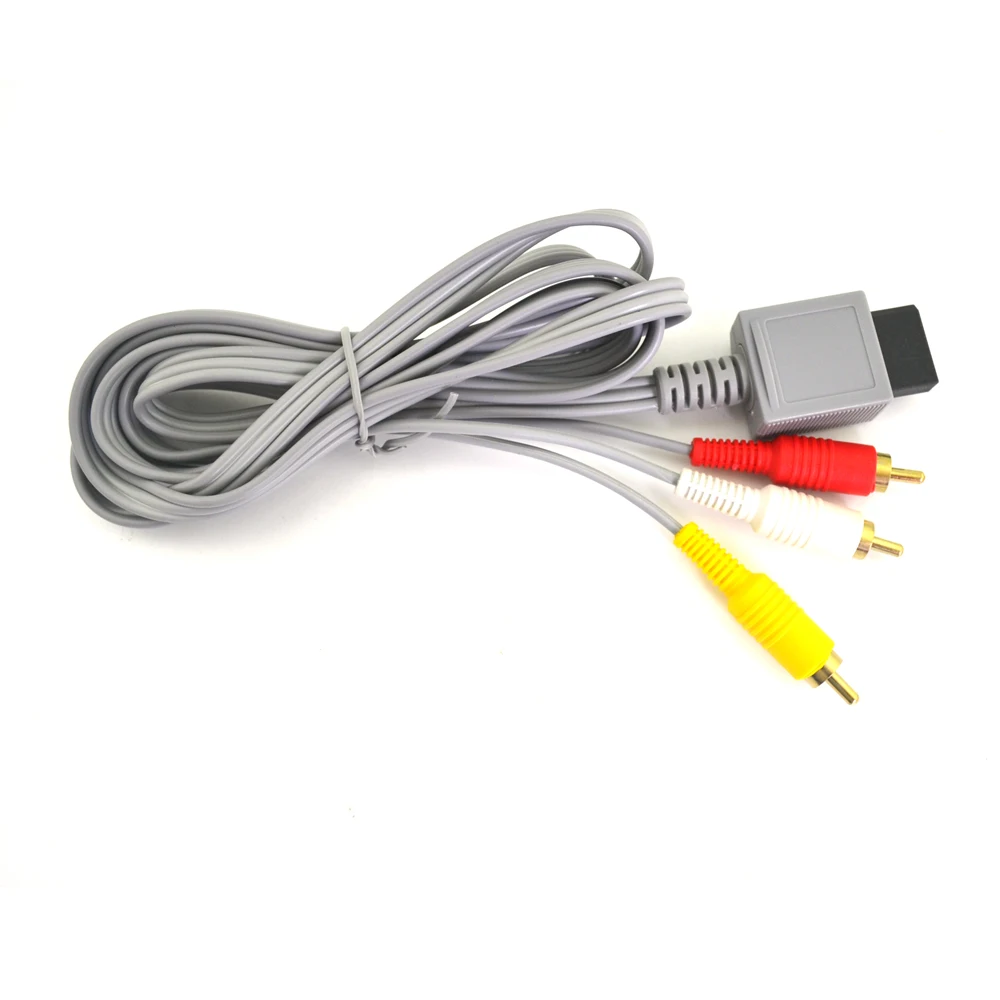 1.8m Component cable Audio Video AV Composite 3 RCA Cable for Main 480p video output for  Wii console