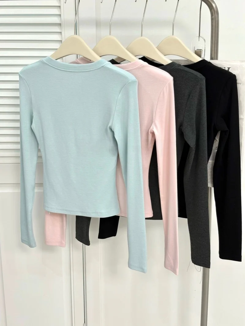 Exquisite Proportion Henry irt Yoga Sportswear Long Sve T-Shirt Herbst Winter Basisschicht Vielseitiges Slim Fit Fitn Top