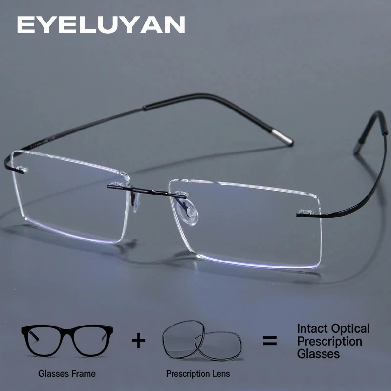 

Очки EYELUYAN 1.61 MR-8 прогрессивные без оправы для мужчин, с диоптриями, из чистого титана, прямоугольная оправа, для коррекции близорукости и дальнозоркости