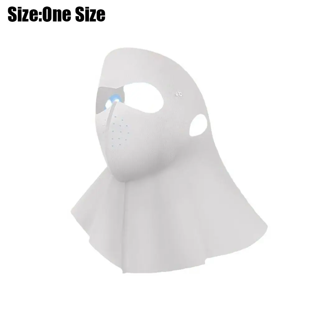 Fashion Ice Silk Sun Protection Mask UPF50+ Full Face Anti-UV Neck Scarf Dustproof Neck Protection Sunshade Face Mask Cycling