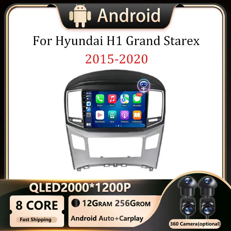 

For Hyundai H1 II 2 TQ 2015 - 2021 Car Android OS Radio Stereo Multimedia Navigation Video Player GPS Wireless Carplay DSP 5G