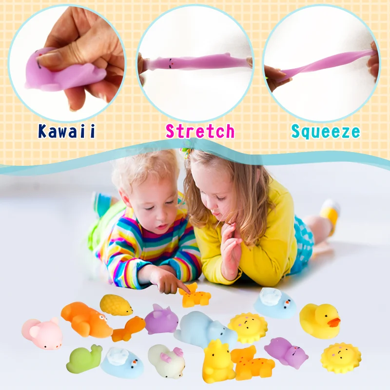 Cute Mochi Squishy Toys Mini Stress Relief Fidget Squishies Toy For Kids Party Favors Christmas Gift Bags Stuffers