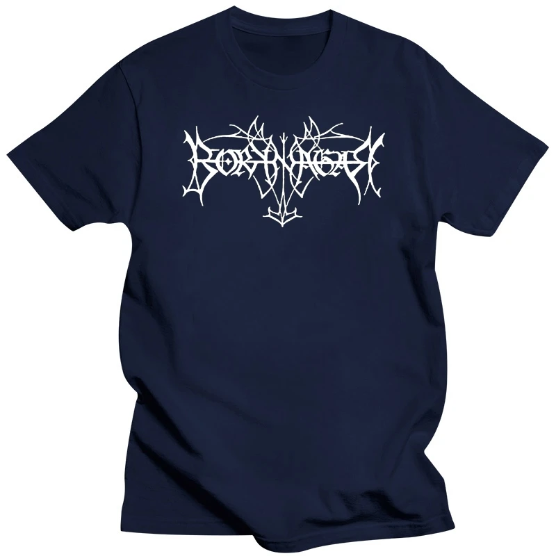 Borknagar White Logo T-shirt High Quality Custom Printed Tops Hipster Tees T-shirt