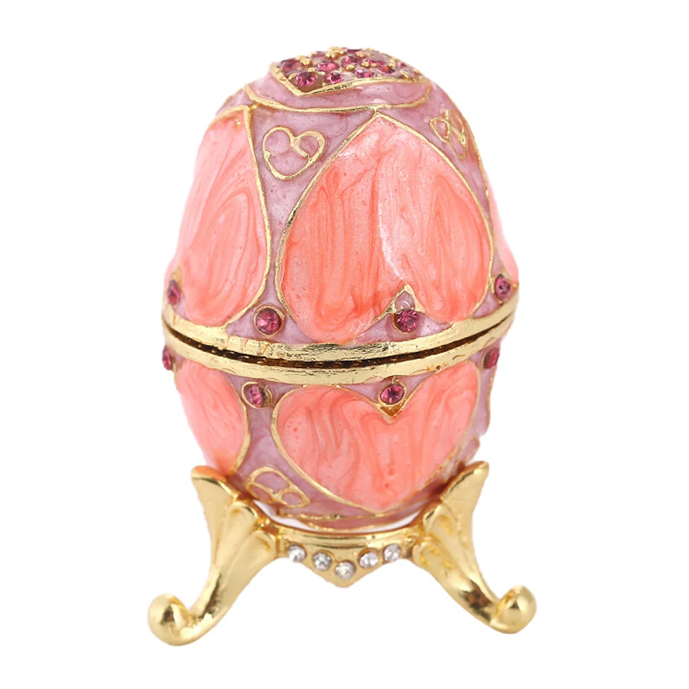 Egg Shape Jewelry Storage Box Small Trinket Case Organizer Durable Practical Home Decor Gift for Girls Women Small Trinket Case