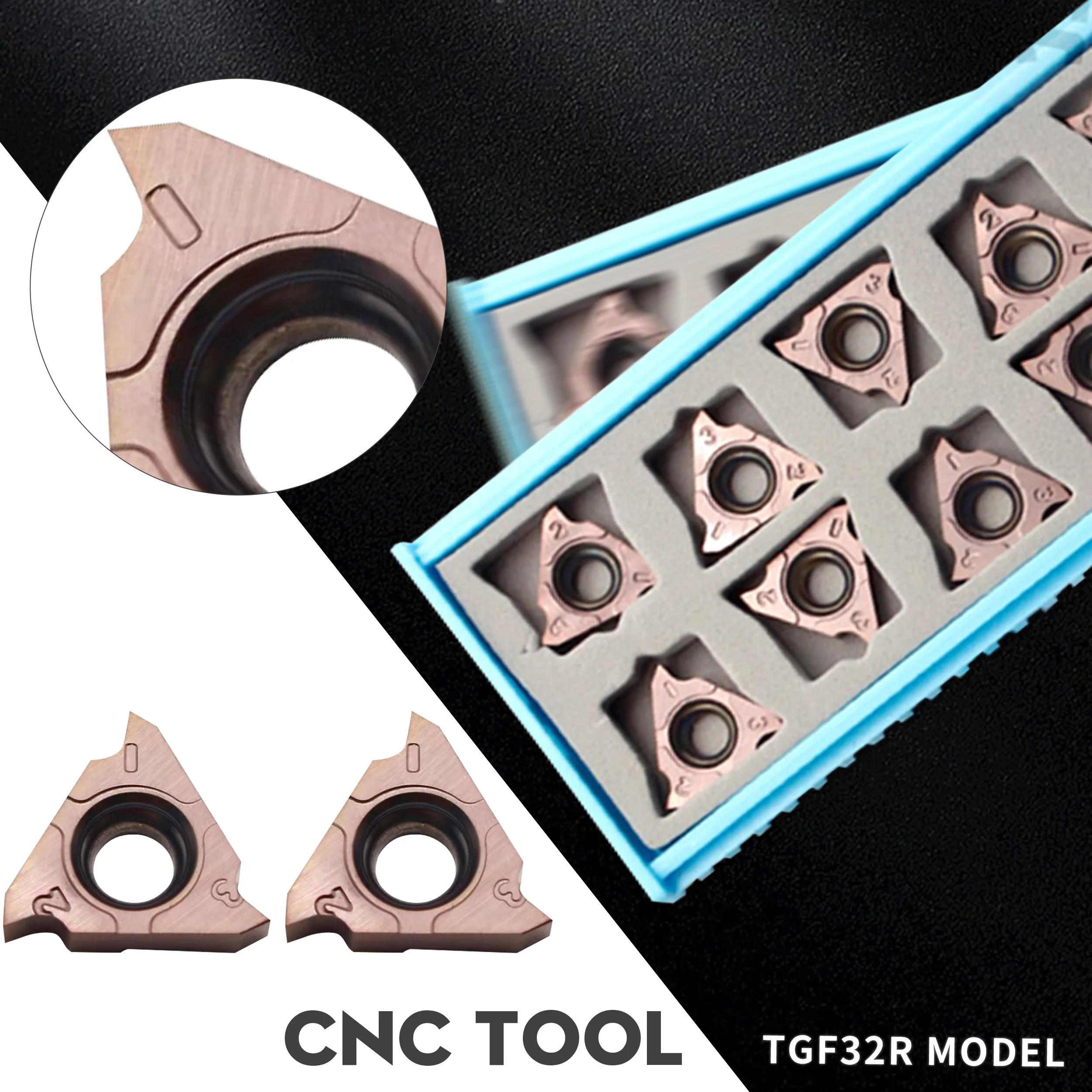 

TGF32R050/060/070/090 Cutting Tool CNC Carbide Inserts Vertical Installation Shallow Groove Blades For Grooving Holder CGBR,SGBR