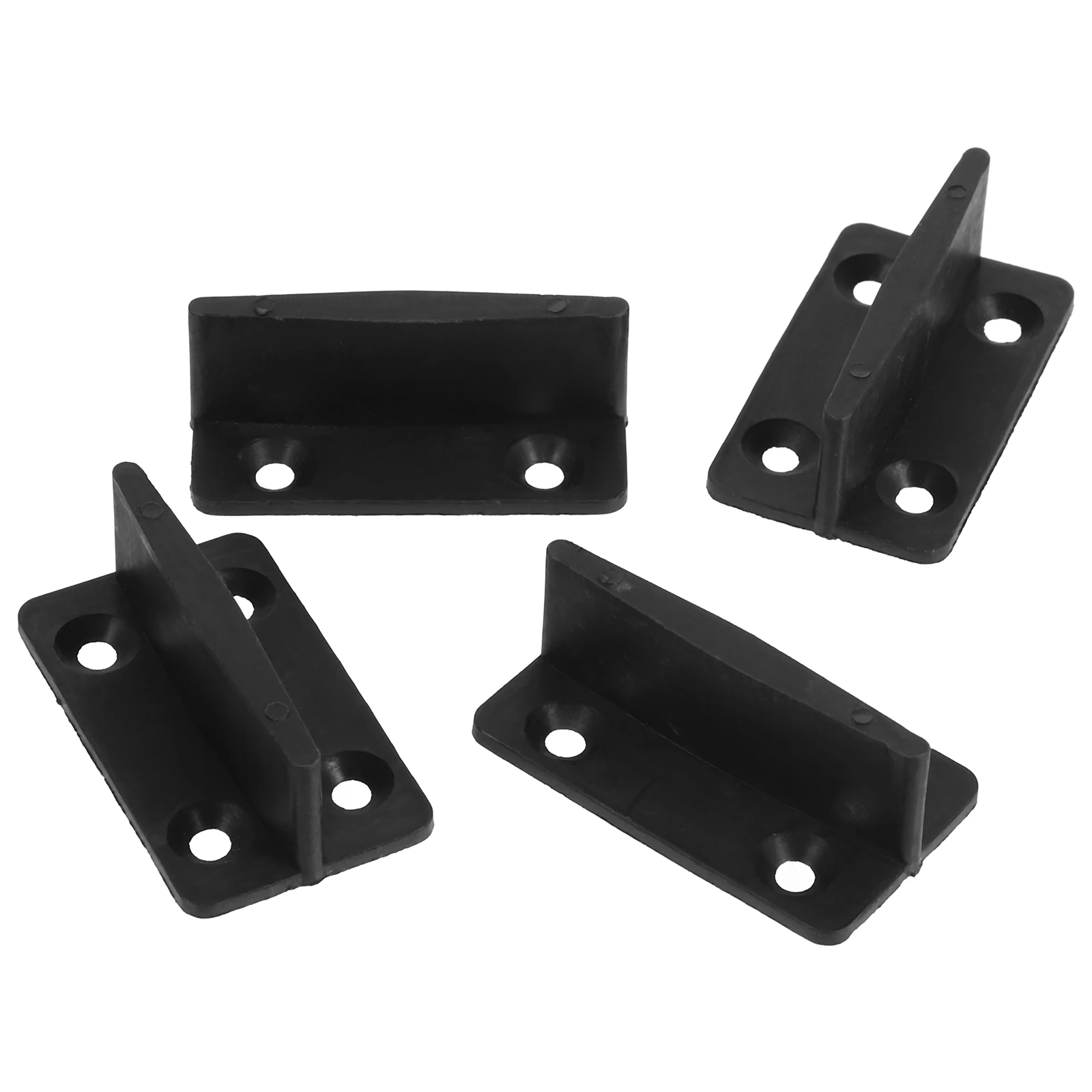4Pcs Sliding Barn Door Floor Guide Bracket Barn Plastic Hardware Smooth Operation Closet Door Guides for Bottom Bypass Kit