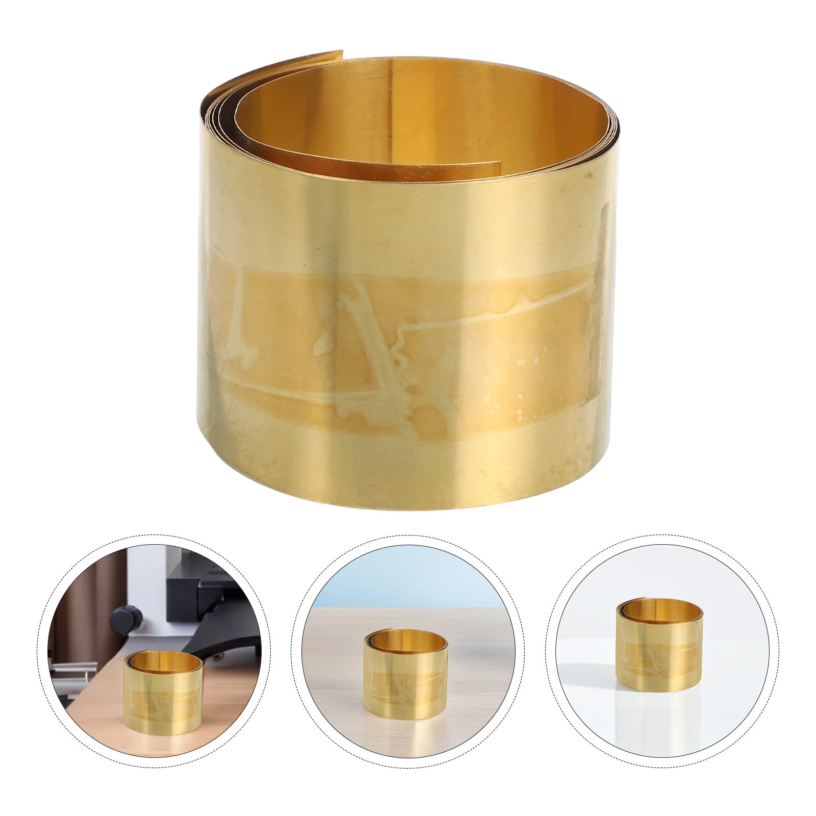 

100G 0.5Mm Thin Brass Sheet Roll High Purity Copper Foil For Diy Crafts Electrical Repair Laboratory Use Lightweight Portable
