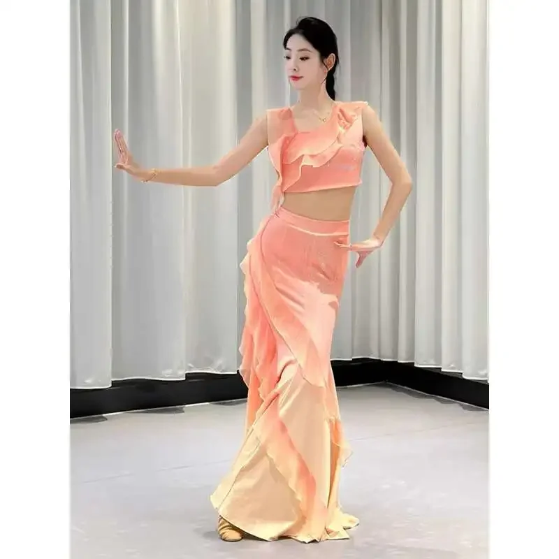 

New ethnic dance costume, Dai dance performance costume, women's art exam performance costume, slim fit fishtail skirt, elegant
