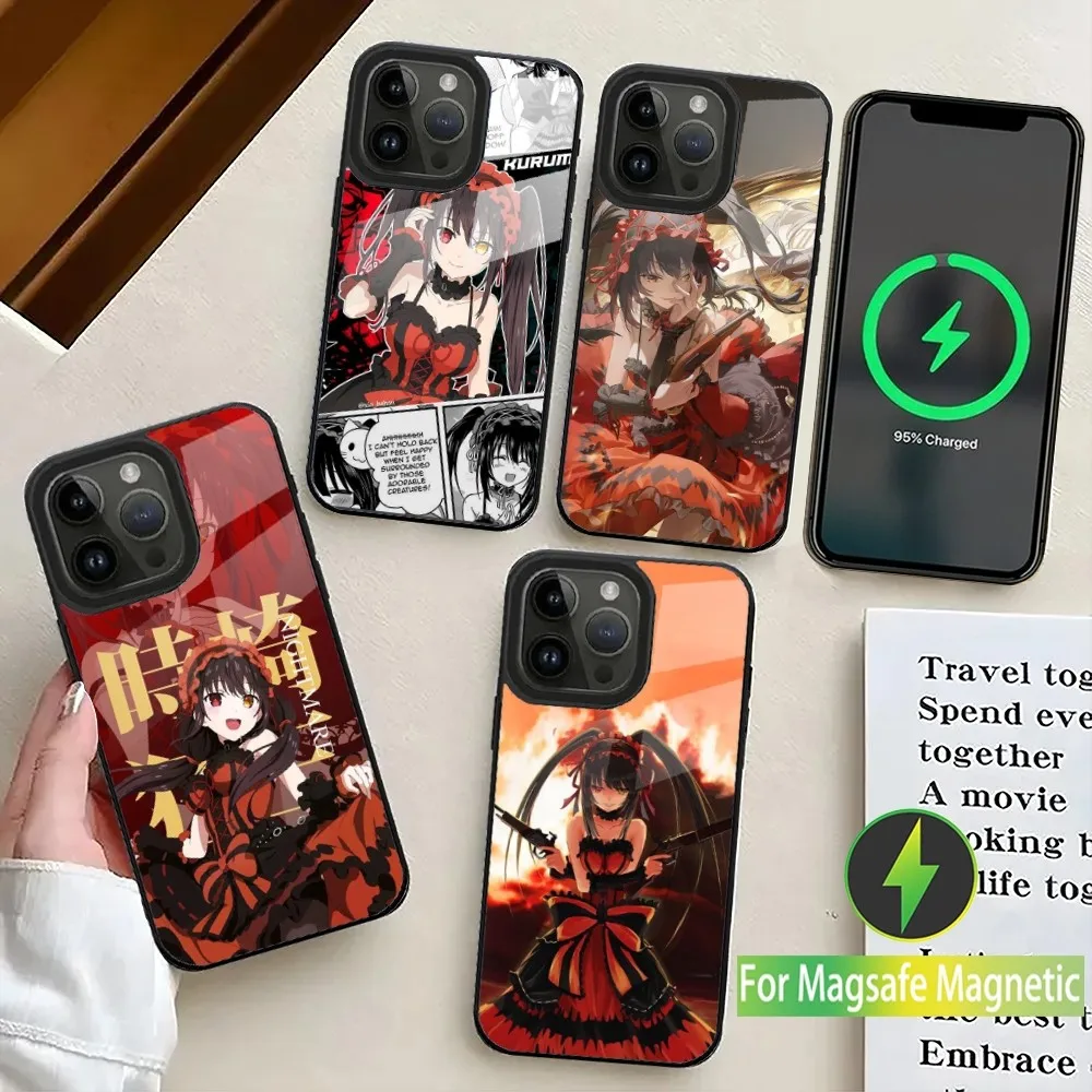 Date a live Tokisaki Kurumi Phone Case For iPhone 16,15,14,13,12,11,Plus,Pro,Max Mini Magsafe Magnetic Wireless Charging