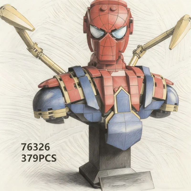 

76326 Робот-паук, украшение для дома, строительные блоки, модель в подарок, 379 шт., кирпич, детские развивающие игрушки