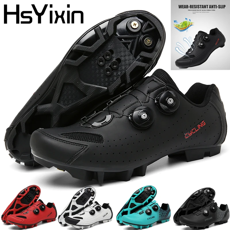 

HsYixin Men's Women's Cycling Flats Mountain Sneakers Highway Cycle Shoes Non-slip Spd Mountain Bike Sneakers mtb Cycling Shoes
