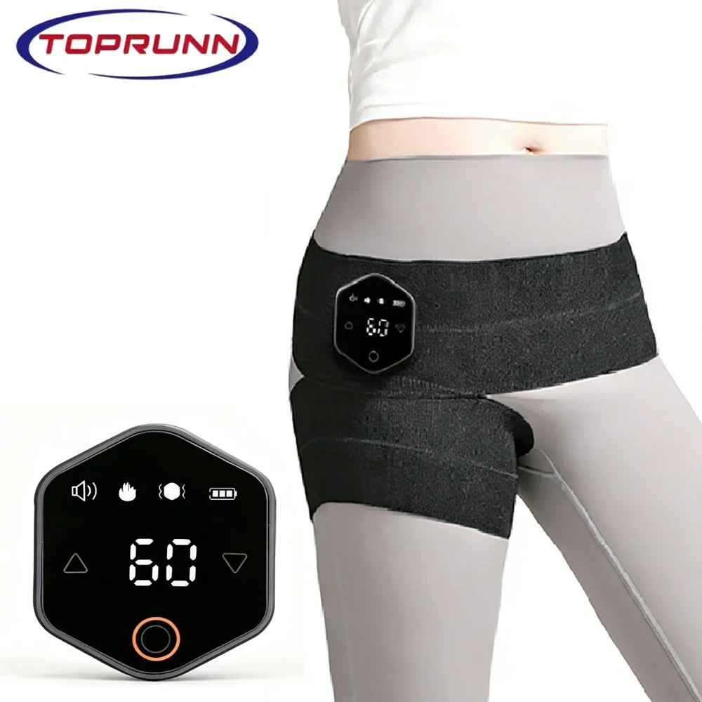 

1PCS Hip Brace Therapy Hip Pain Relief in Menopausal Women, Hip Heating Pad Support Brace 5-Level Heating & 3 Vibration Massage
