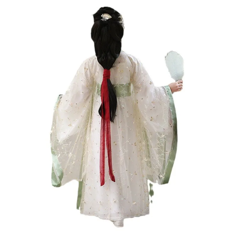 Sweet Girls Chinese Vintage Tang Suit Hanfu Dress Kids Traditional Children Christmas Birthday Gift Carnival Costume Cosplay