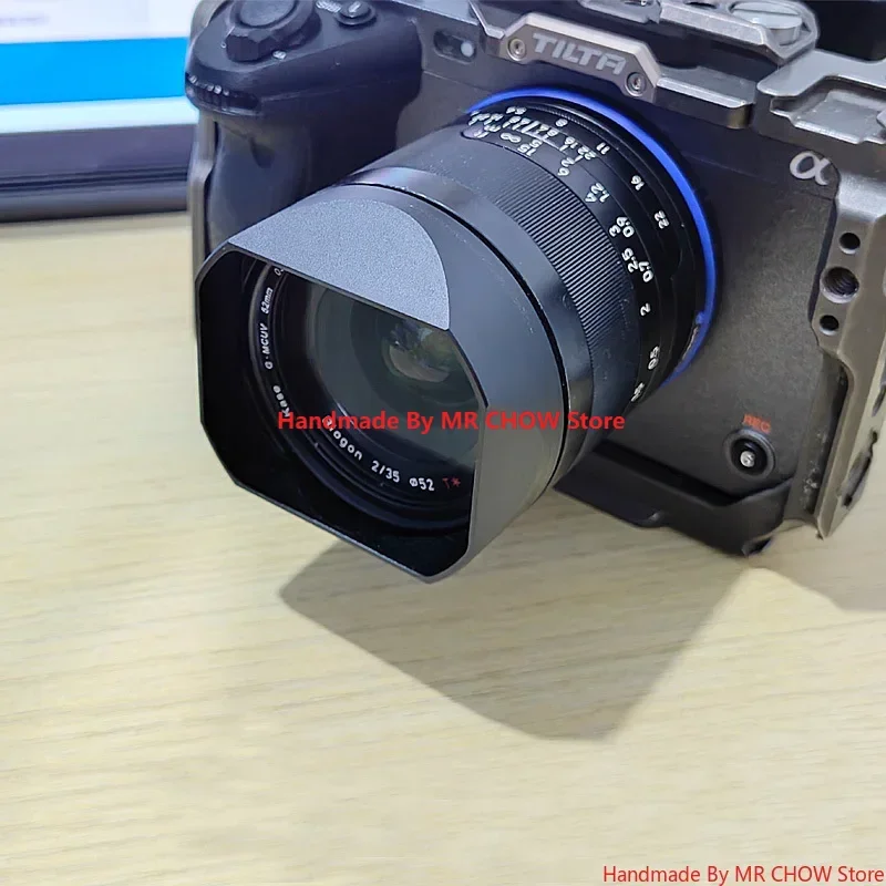 غطاء لين مربع حربة معدنية لـ Zeiss Loxia 35mm f2 Loxia 50mm f2 يأتي مع غطاء معدني