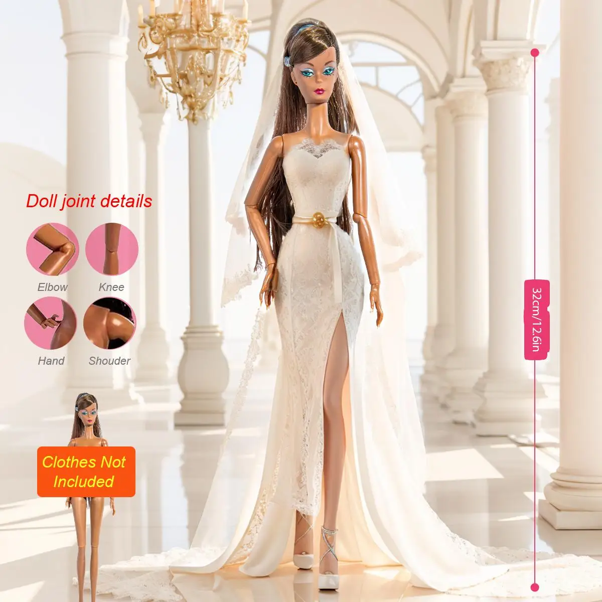 

Коллекционная фигурка 12,6 дюйма 1/6, супермодель, 12-суставная шарнирная кукла с реалистичным макияжем, профессиональный BJD/MJD