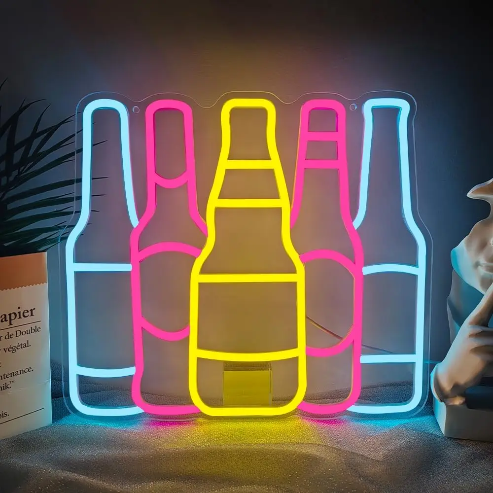 

Неоновая вывеска для пива USB с регулируемой яркостью, светодиодный неоновый свет для пивного бара, паба, магазина, клуба, ресторана, человека, пещеры, вечеринки, украшения дома, подарок