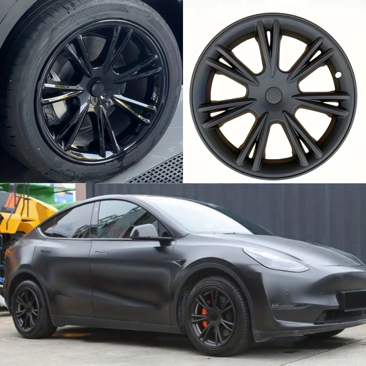 

Комплект из 4 колпаков для колес Model Y 2019-2025 годов, 19 дюймов, защитные накладки на диски, аксессуары для авто