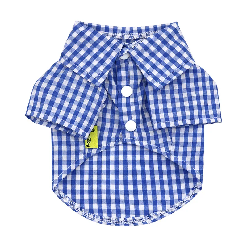 

Factory Pet Dog Clothing, Plaid Check Shirt for Small Breed Teddy Poodle, Wholesale Spring Summer Autumn Apparel