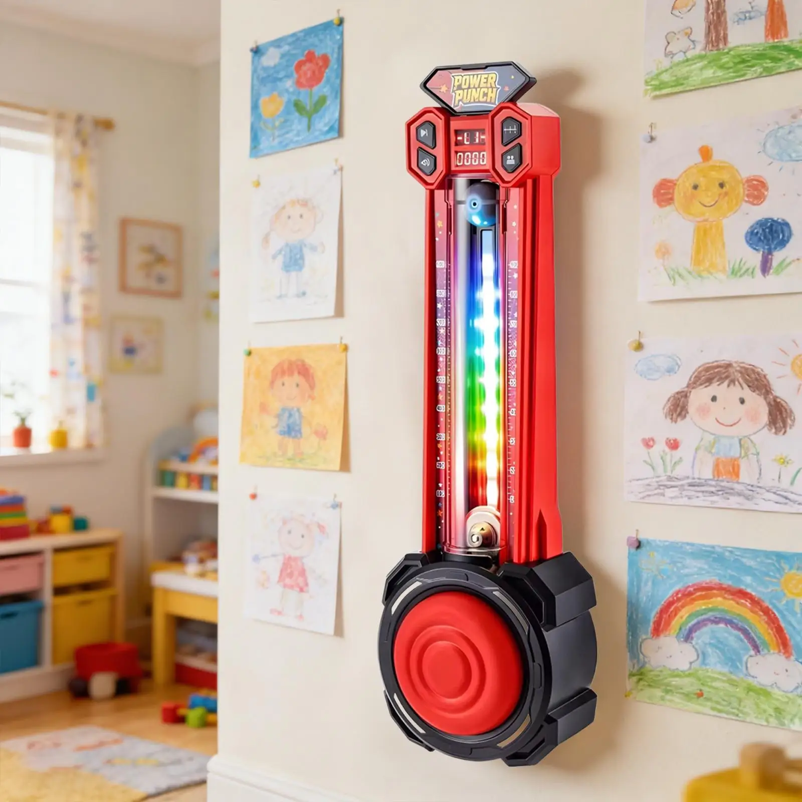Musical Boxing Machine Wall Target LED Light Trainer Exercise Pad for Home Gym Parent Child Interactive Reaction Practice