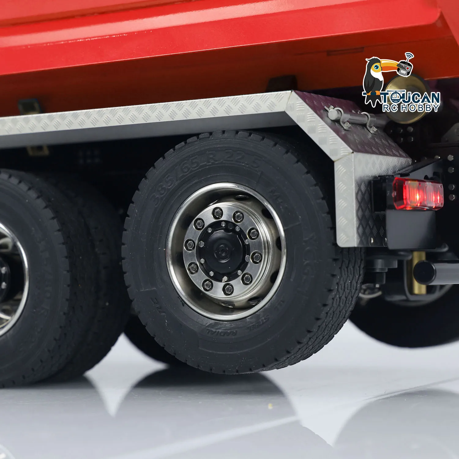 1/14 Bilancia 8x8 RC Idraulico Pieno Autocarro con cassone ribaltabile Radiocomando Dumper Modello di Auto Trasmissione a 3 velocità Luce Suono Set Giocattolo