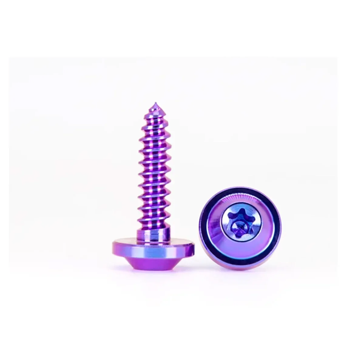 Titanium Alloy Flying Saucer Head Internal Plum Blossom Self Tapping Nail/ Self Tapping Large Head Modification Bolt image 3