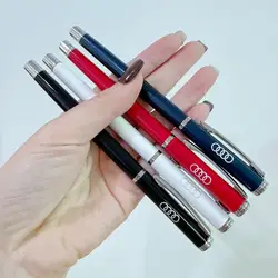 1PCS 남자 여자 선물 자동차 로고 엠 블 럼 휴대용 볼 펜 자동차 액세서리 아우디 SLine RS A3 A6 C7 A4 B8 8P 8V B6 A5 Q5 B9 C6 TT