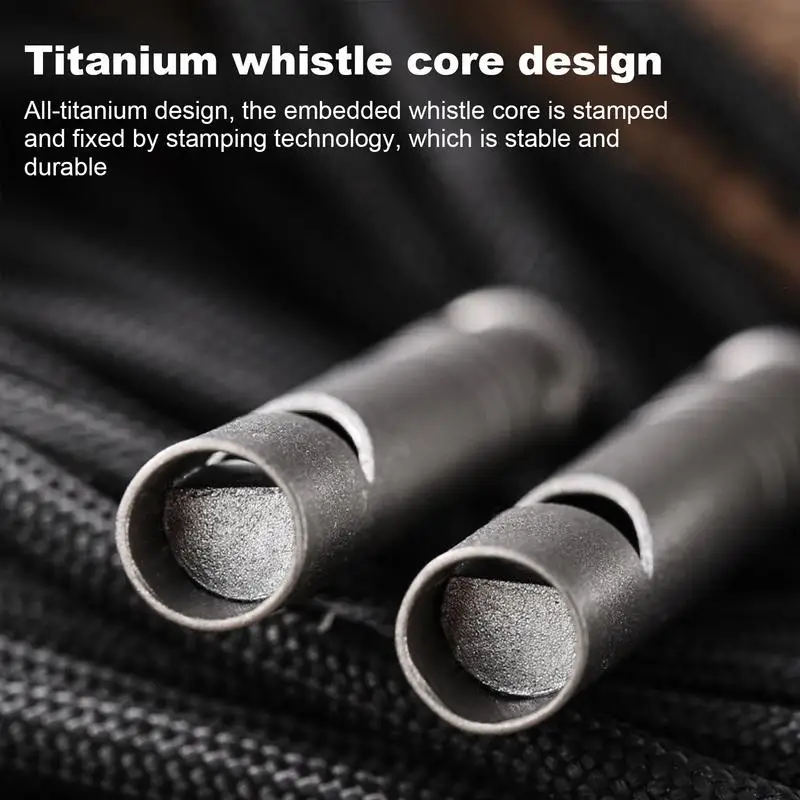 Titanium Fluit Urgent Camping Whistle Veiligheidstool Wandelen Fluit Overlevingsuitrusting Titanium Legering Sleutelhanger Fluit Luid Fluitje