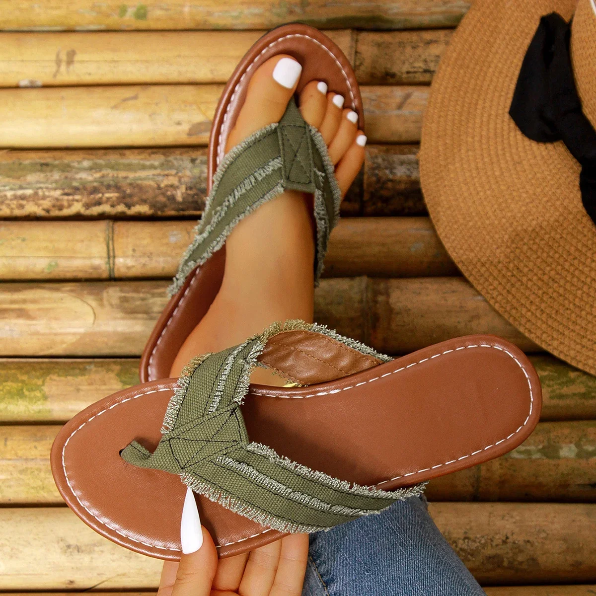 

Women Slippers New 2025 Flip Flops Flat Casual Shoes Home Bedroom Designer Flat Slippers Fashion Outdoor Sandals Slides Women