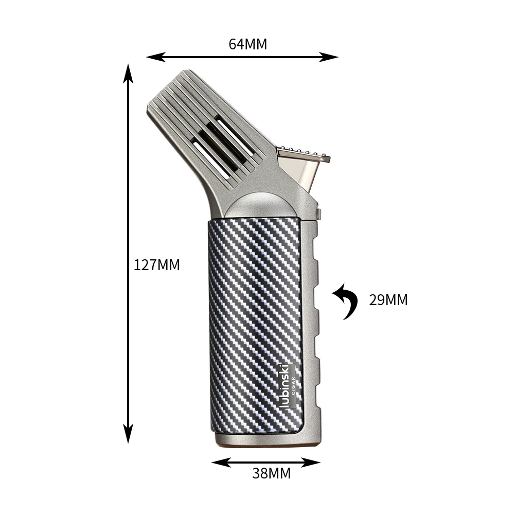 Lubinski Metal Tobacco Lighters Strong Fire Tobacco 1 Jet Torch Lighter Fashion Style Cigar Lighters Practical Cigar Lighter