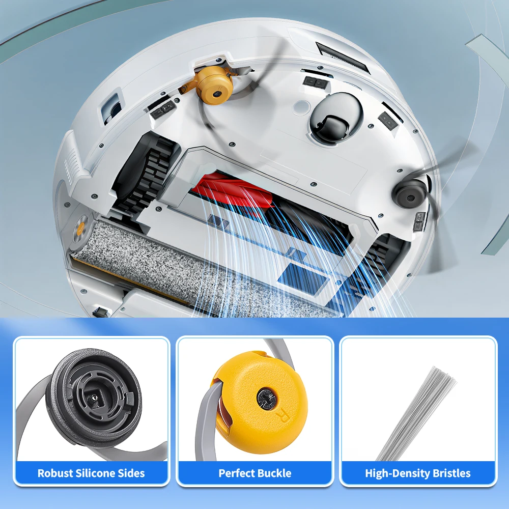 Replacement Side Brush For Roborock Qrevo Curv 2 Flow Vacuum Cleaner Parts P20 Running Water Cleaning Edge Brush Accessories