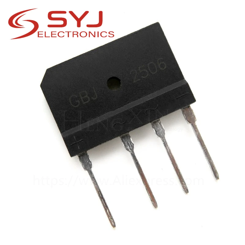 10pcs/lot GBJ2506 25A 600V ZIP-4 In Stock