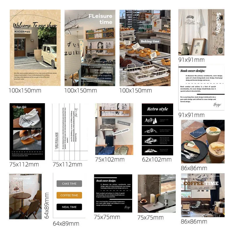 การ์ดข้อความ INS ระดับไฮเอนด์สไตล์เกาหลี 15 ใบ โปสการ์ด สติกเกอร์ภาพยนตร์ โปสเตอร์ผสม และสติกเกอร์ตกแต่งผนังห้องนอนในร่ม