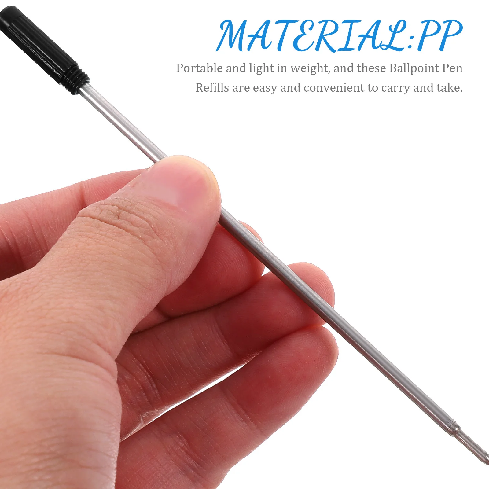 

20 Pcs Ink Pen Refill Inserts Refills School Ballpoint Pens for Black Refillable