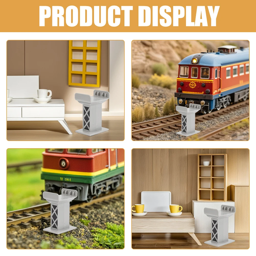 อุปกรณ์เสริมรางรถไฟ 12 ชิ้น บล็อกระดับสูง ตัวรองรับหลายระดับสำหรับการสร้างรางรถไฟ ใช้ได้กับแบรนด์หลักทุกยี่ห้อ