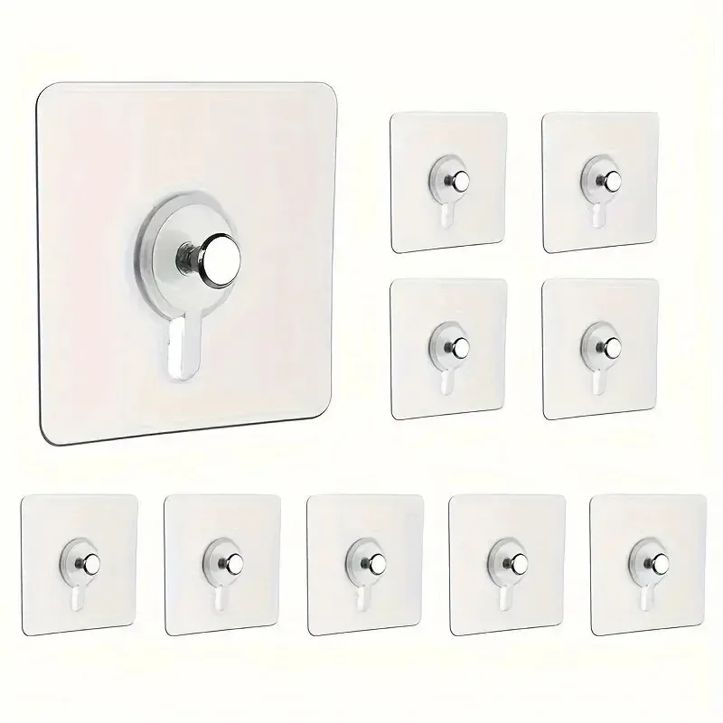 Gancho de pared autoadhesivo de alta resistencia, sin perforaciones, para colgar cuadros y marcos, para decoración y organización del hogar, 2/5 Uds.