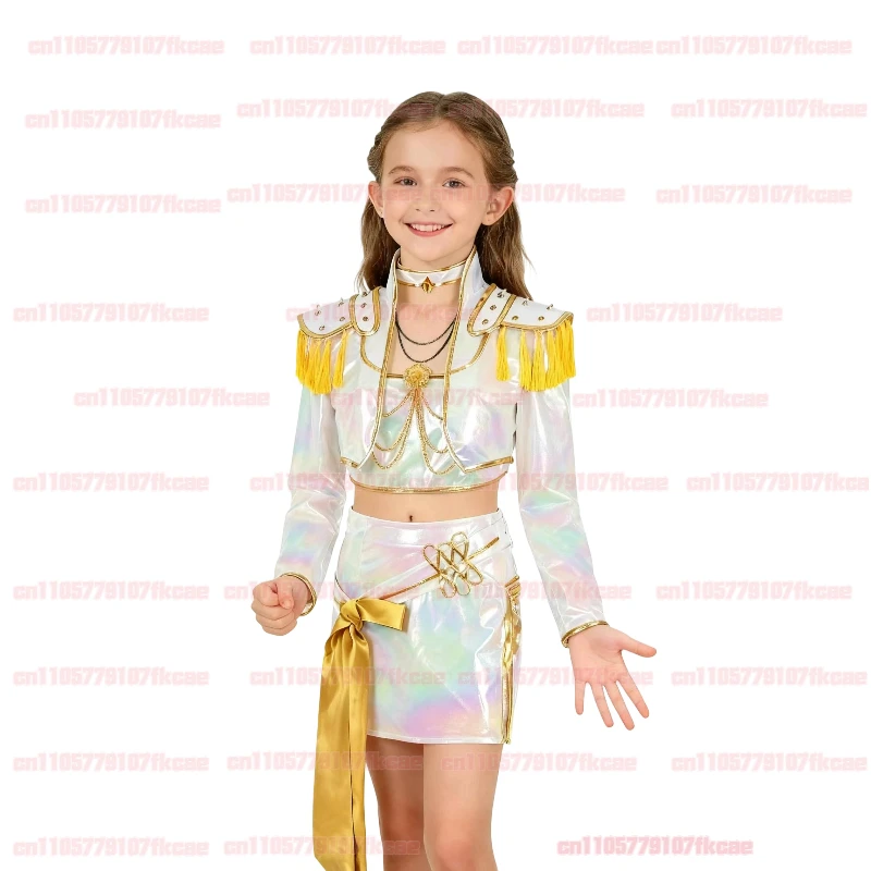 Mira Zoey cosplay niños K-POP grupo de niñas Rumi blanco colorido disfraz de canciones conjunto completo de cosplay disfraces de fiesta de Halloween