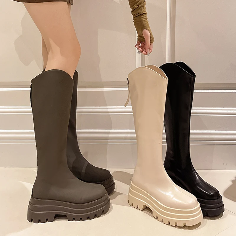 

Lady Boots Boots-Women Autumn Shoes Sexy Thigh High Heels High Sexy 2024 Over-the-Knee Retro Women's Boots Autumn Sexy Thigh Hig