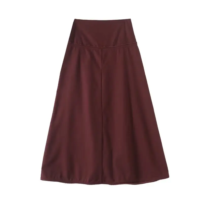 Halflange damesrok met gesp en riem, hoge taille en slanke look. Zomer nieuwe halflange rok