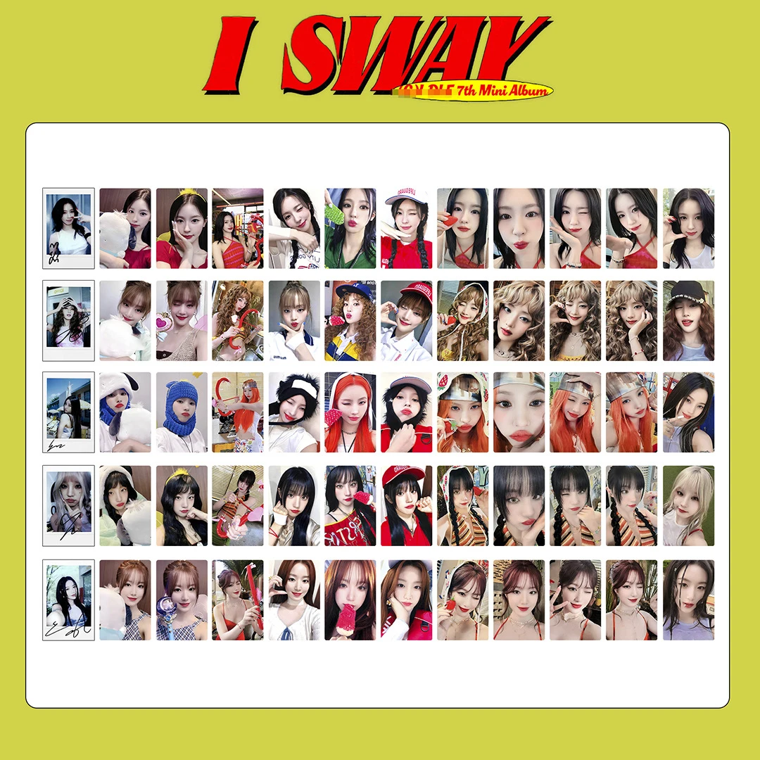 5Pcs/Set KPOP (G)I-DLE I SWAY New Album Selfie Photocards List Soyeon Miyeon YUQI MS Lucky Draw K4 POB Ver Postcards Fans Gifts