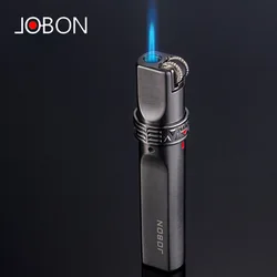 JOBON Metal Butane Gas Lighter Outdoor Windproof Turbo High Pressure Jet Vintage Grinding Wheel Ignition Cigar Lighter Tool