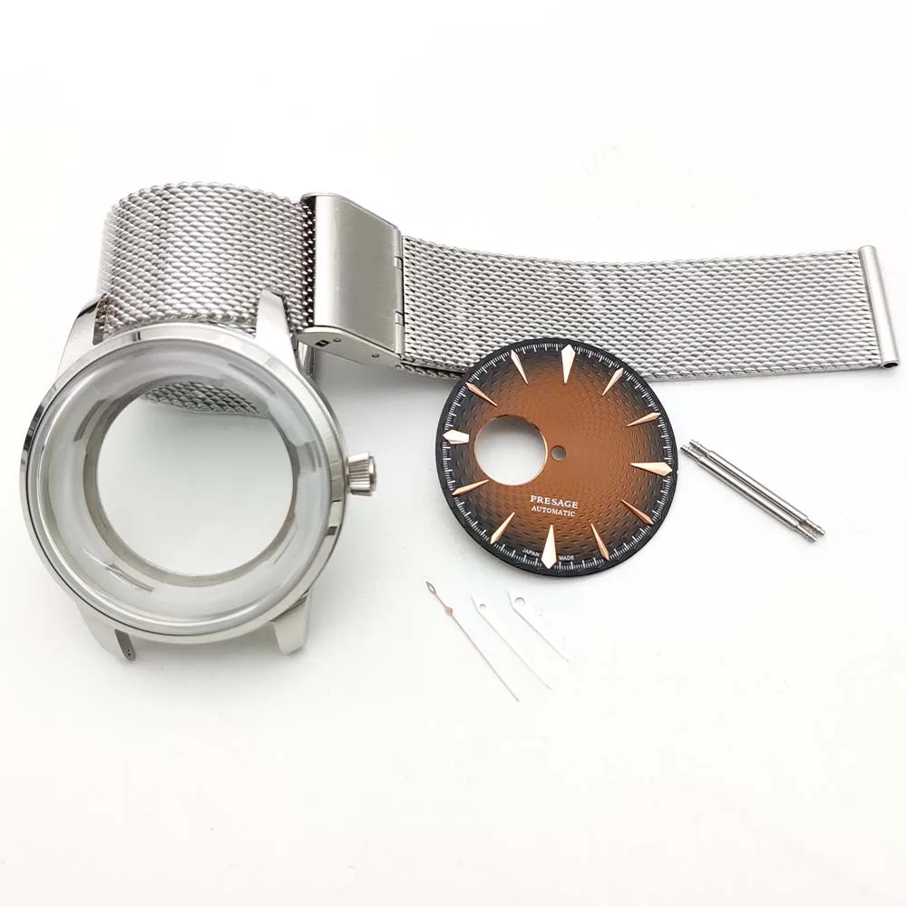 Новинка, мужские детали для механических часов, 40 мм, фотоэлемент для движения NH38, набор из акрилового оргстекла, стерильные скелетонизированные циферблаты