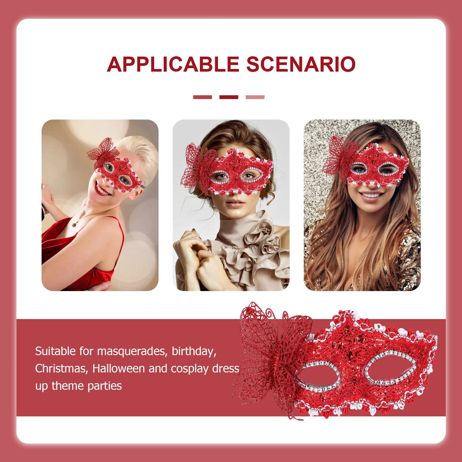 

Butterfly Half Face Masquerade Mask For Women Lace Plastic Party Costume Mask Cosplay Accessory Halloween Christmas Decor Prop