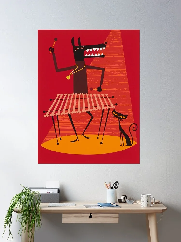 

Josh Agle Shag Fine, Print Art Canvas Poster- For Living Room Decoration - Home Wall Decor Picture