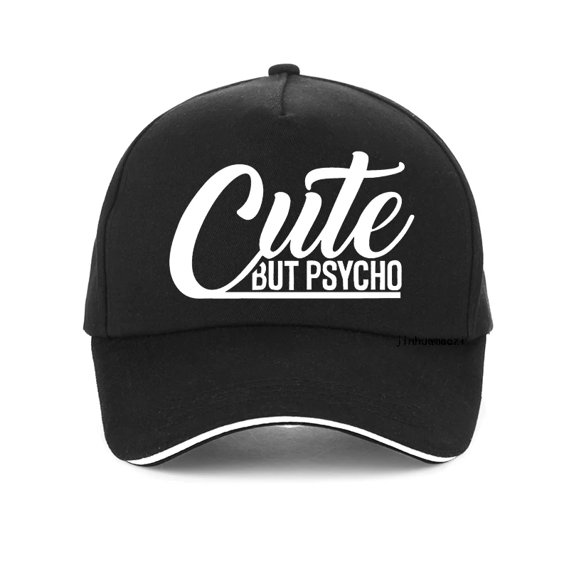 

Cute But Psycho Letter Print Baseball Cap fashion Summer Style adjustable sun hat Casquette Snapback hats