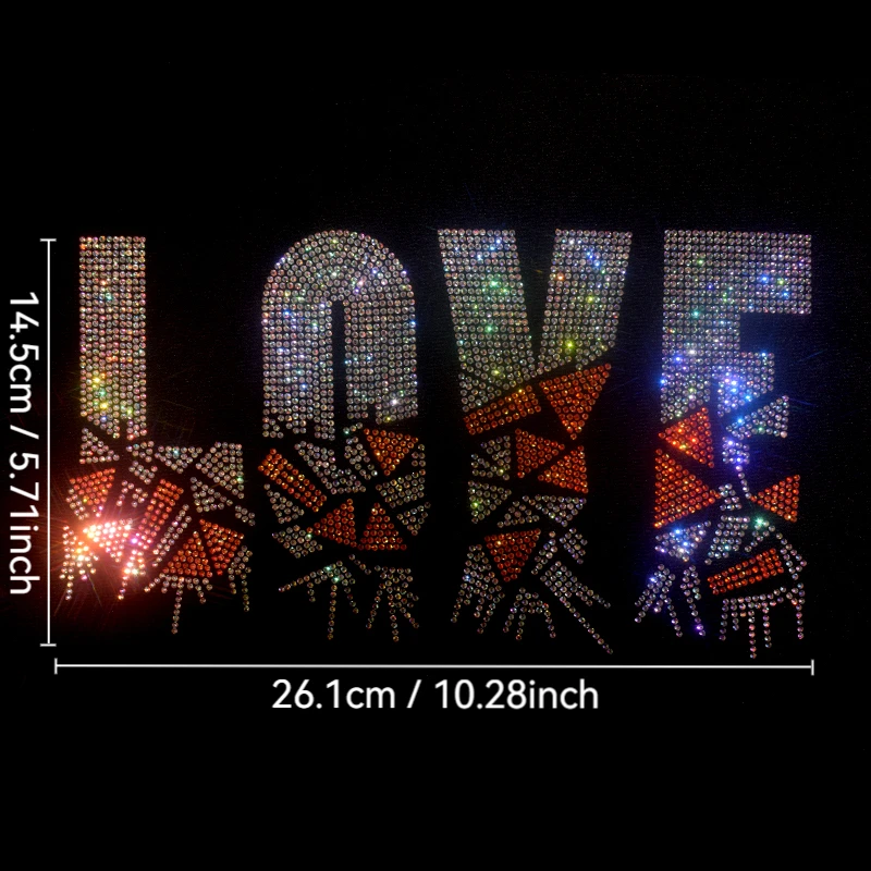 Fashionable large fabric with embossed diamond letters 