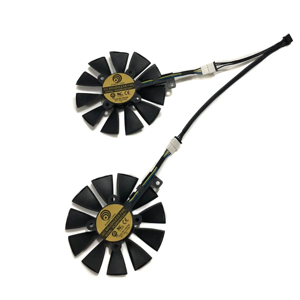 2Pcs/Set,PLD09210S12HH,VGA GPU Cooler,Graphics Fan,For ASUS EX GTX 1070 8G,EX GTX1060 6G,DUAL GTX 1060 6G,DUAL GTX 1070 8G OC