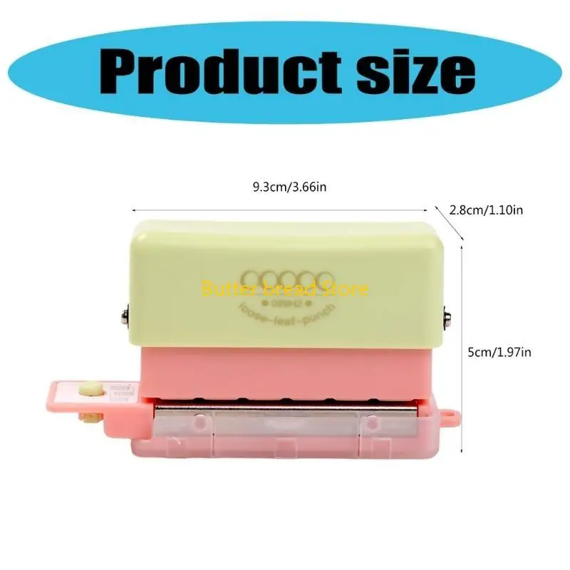 W89C tragbarer Papierpunch Plastikpapier Puncher Plastik 5 Loch Stanzmaschine
