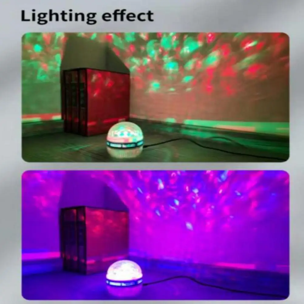 Creative Night Lamp Projector Energy-saving LED Projector Spinning Create Atmosphere Rotating Ball Shape LED Night Light